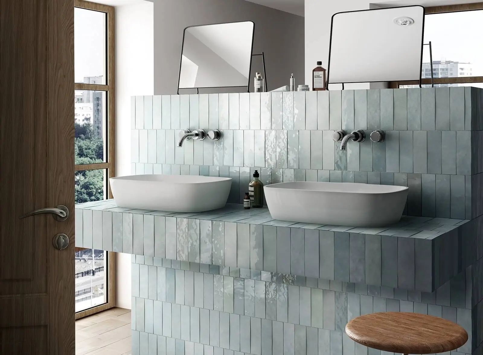 Artisan handcrafting custom tiles